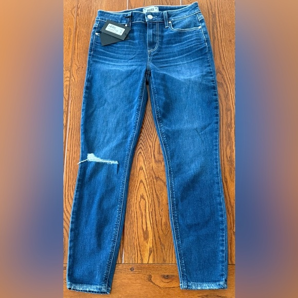 PAIGE Denim - 🆕 PAIGE Verdugo Crop Women’s Jeans Hydrangea Dest w/ Heirloom Hem Size 27